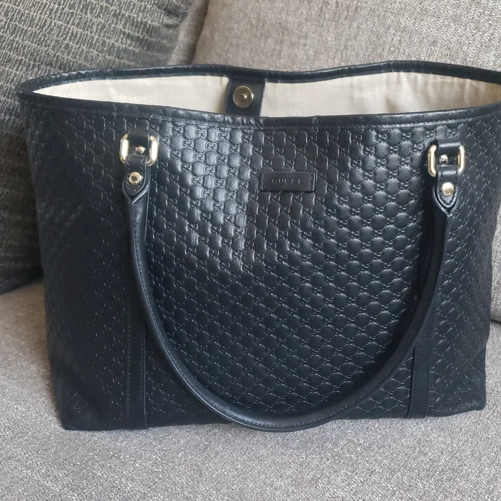 Gucci micro leather guccissima tote bag - Picture 2 of 16